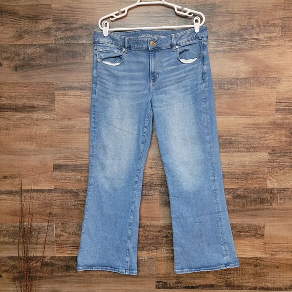 American Eagle Jeans 16 S Next Level Stretch Favorite Boyfriend Mid Rise - Picture 1 of 12